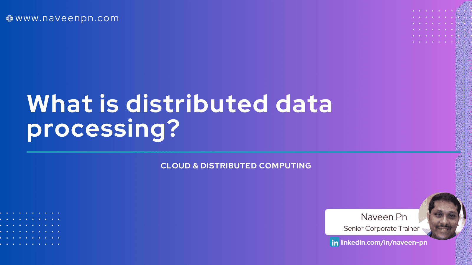 What is distributed data processing?