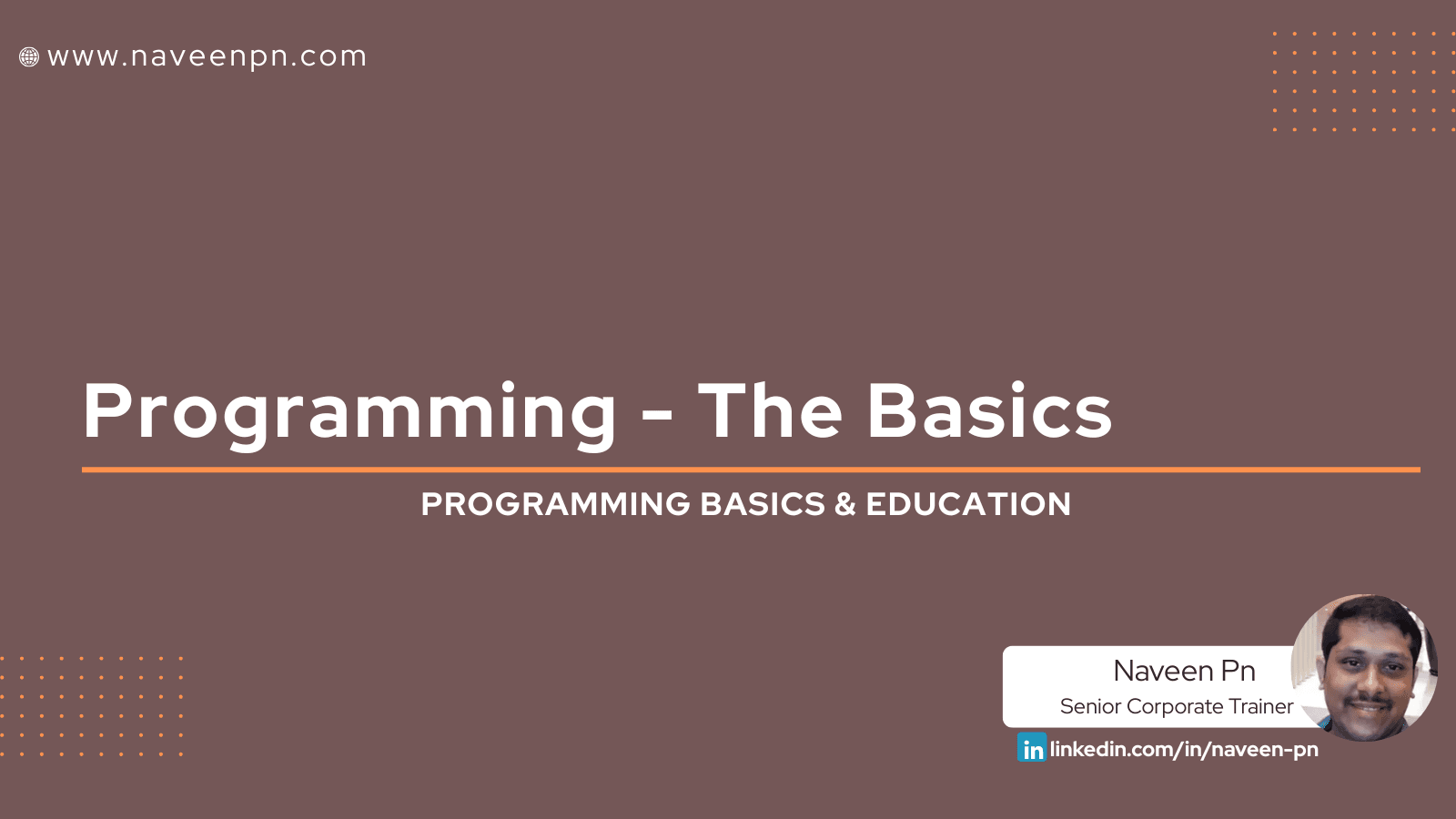 Programming - The Basics