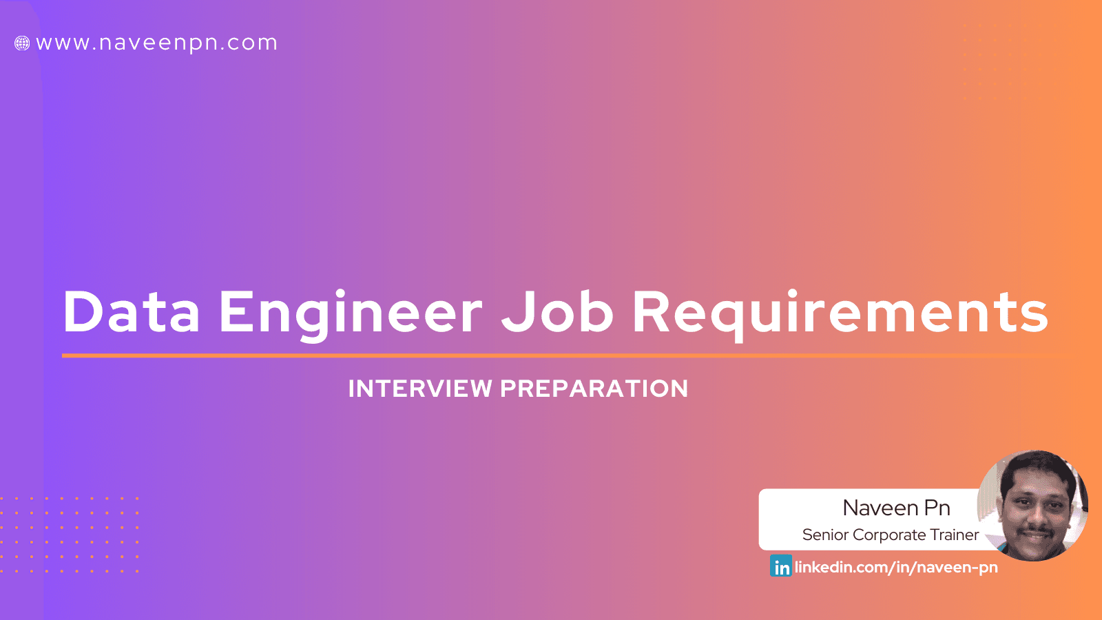 Data Engineer Job Requirements